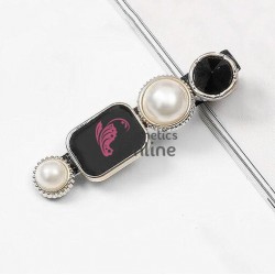 Clema pentru par metalica AGF017CC - Negru cu Model